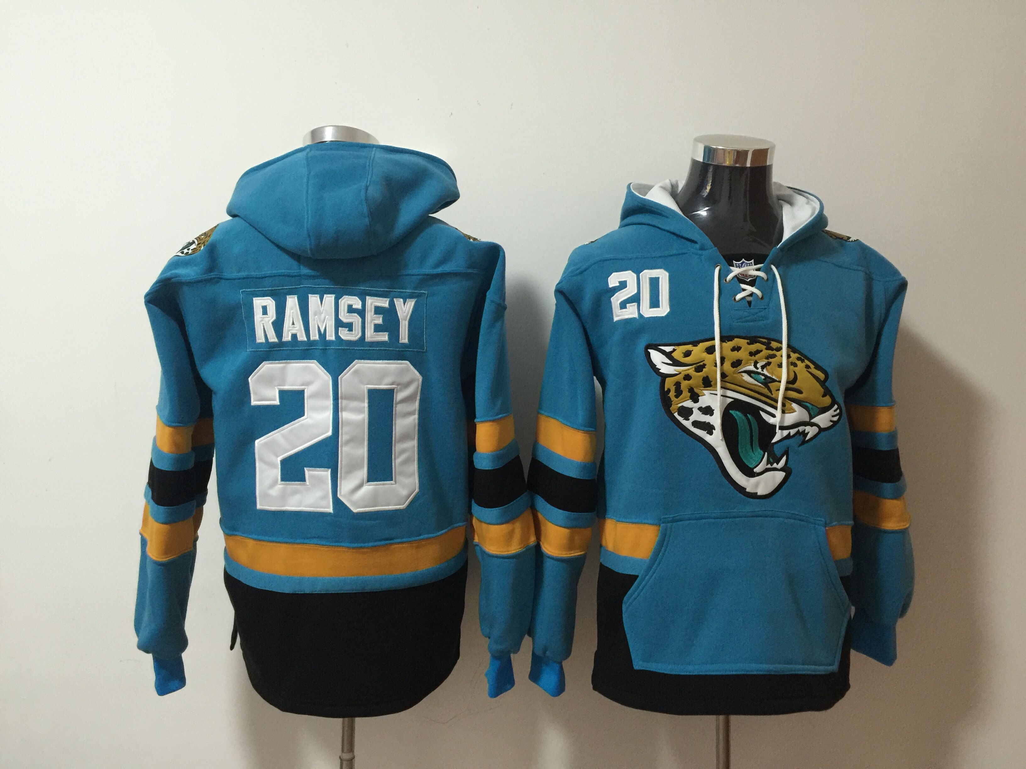 Men NFL Nike Jacksonville Jaguars #20 Ramsey blue Sweatshirts
